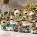 Painted jasmine-flowers on amazing set